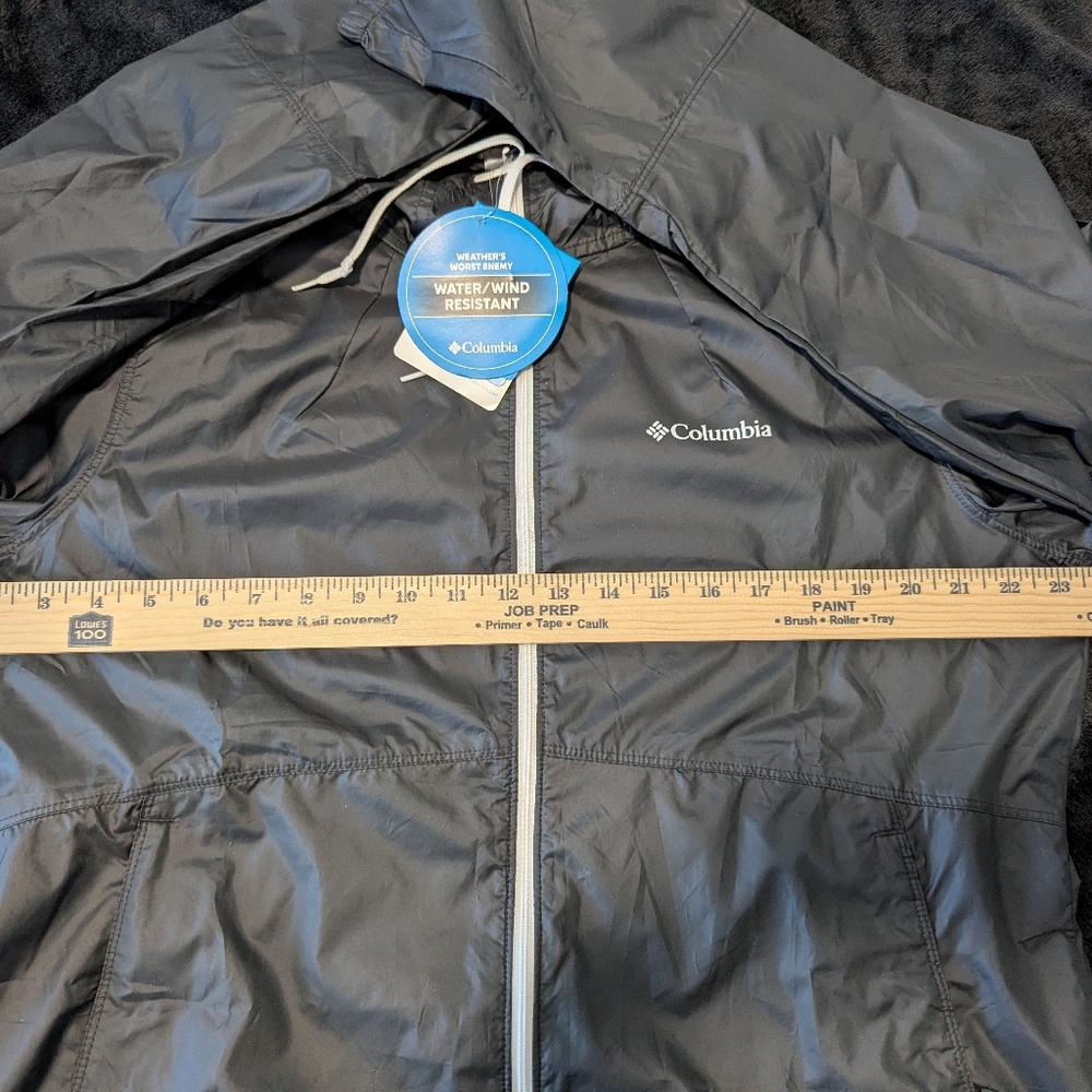 Columbia Black Lightweight Windbreaker Jacket Women Large New